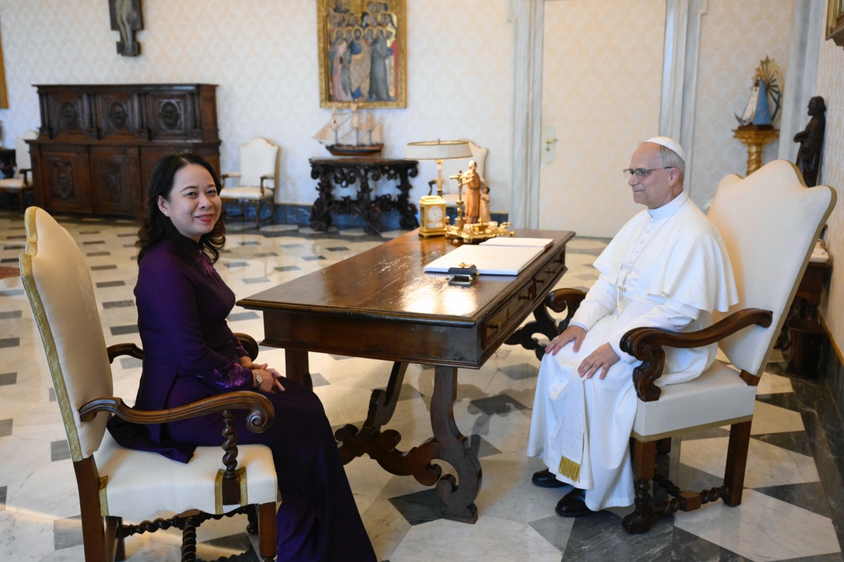 Phó Chủ tịch nước Võ Thị Ánh Xuân gặp mặt Giáo hoàng Leo XIV