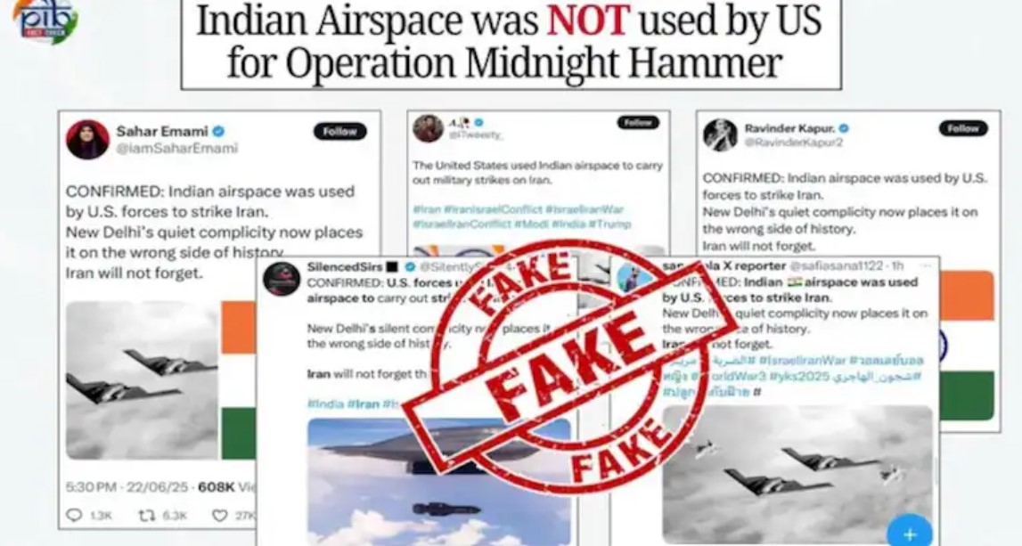 Ấn Độ khẳng định các thông tin về việc Mỹ mượn không phận nước này để tấn công Iran là giả mạo. Ảnh NDTV