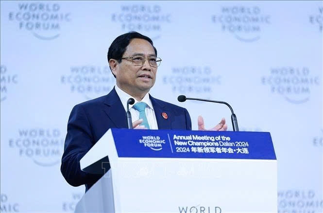 Thủ tướng phát biểu tại Diễn đàn Kinh tế thế giới (WEF) Đại Liên 2024 được tổ chức từ ngày 25 đến 27/6/2024  tại Trung Quốc