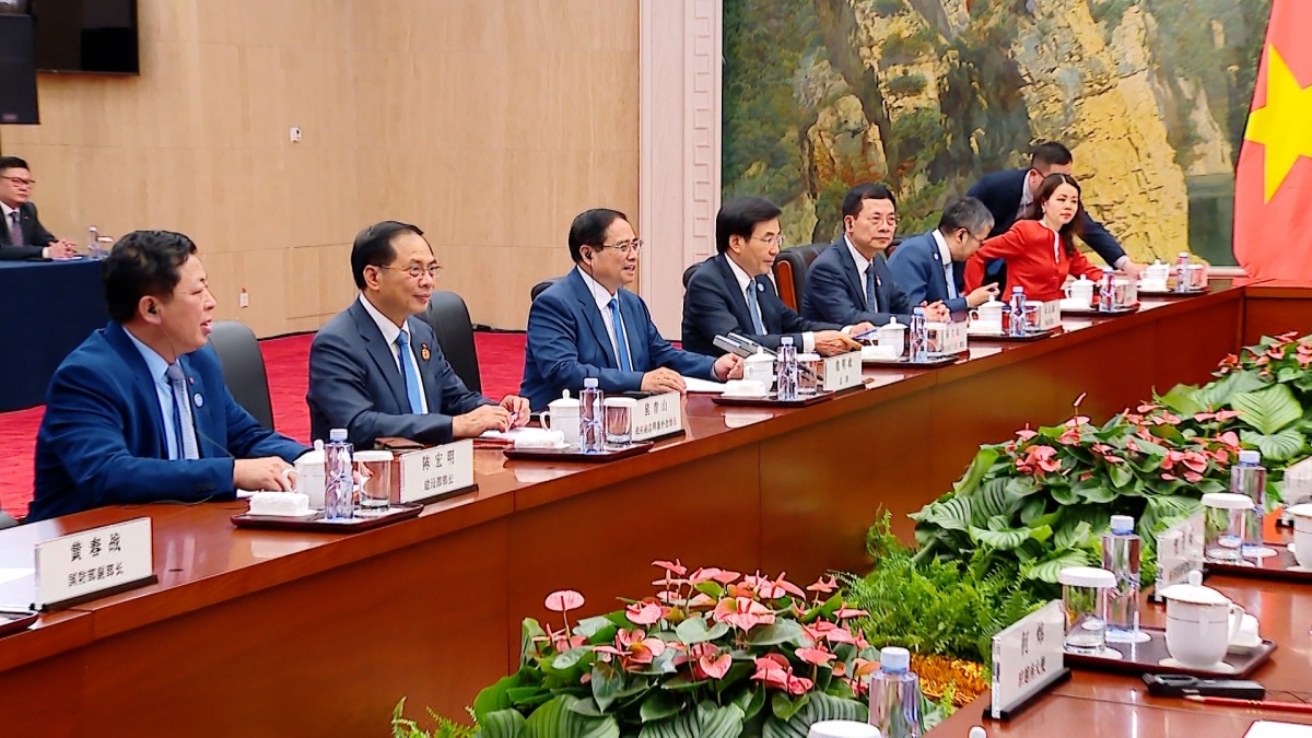 Thủ tướng Phạm Minh Chính phát biểu tại cuộc hội đàm