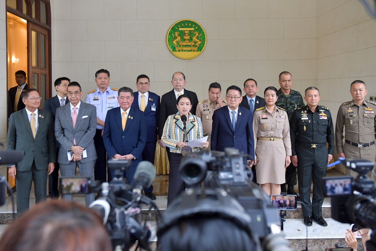 Thủ tướng Thái Lan Paetongtarn Shinawatra phát biểu sau cuộc họp chính phủ chiều 23/6/2025