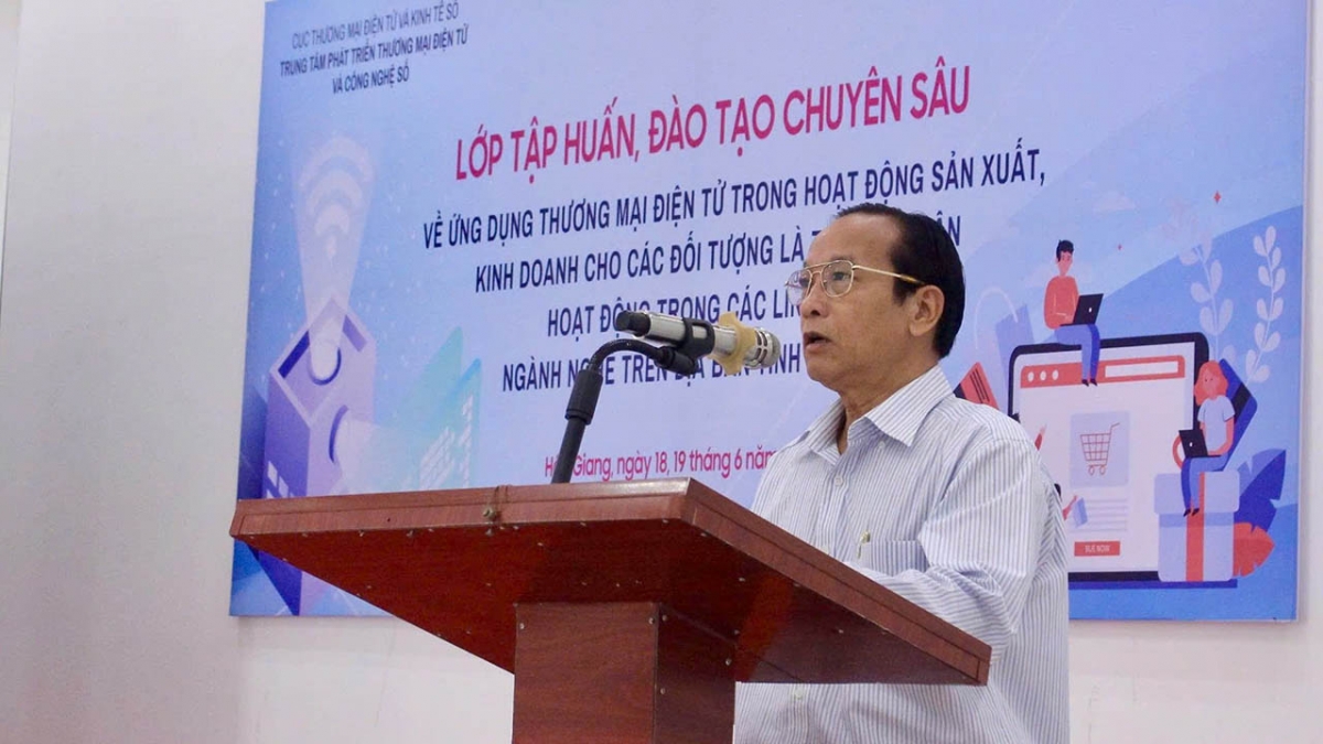 Ông Nguyễn Hữu Ái, Phó Giám đốc Sở Công Thương Hậu Giang phát biểu tại Hội nghị.