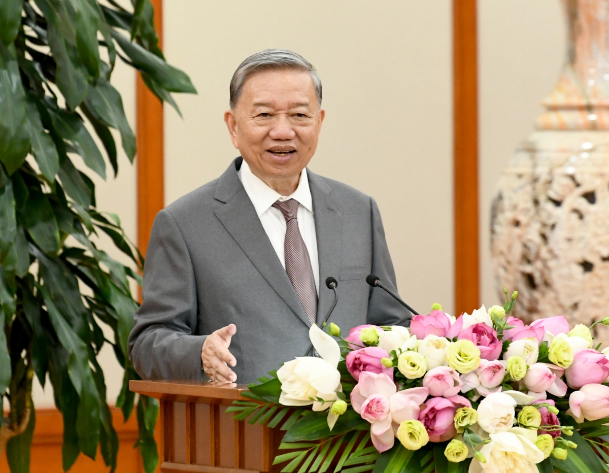 Tổng Bí thư phát biểu tại buổi gặp mặt