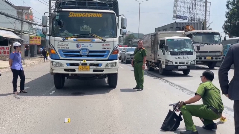 Công an dựng lại hiện trường vụ việc (Ảnh: CTV)
