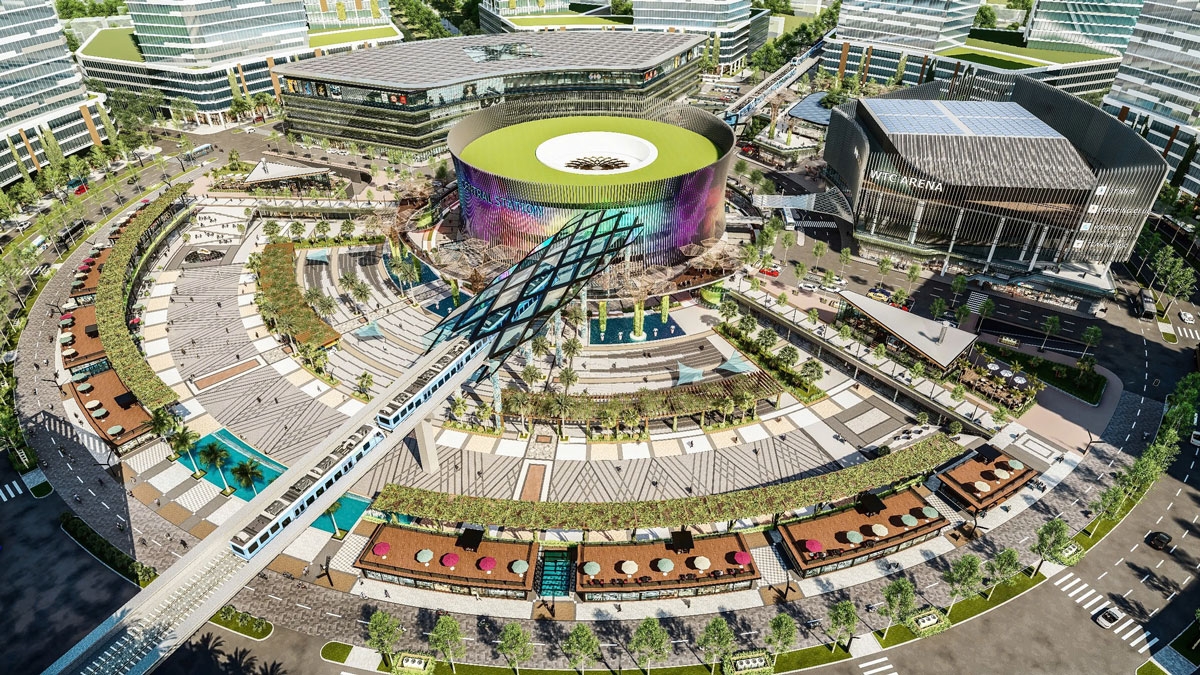 Mô hình trung tâm phức hợp tại thành phố mới Bình Dương có nhà ga tuyến metro số 1