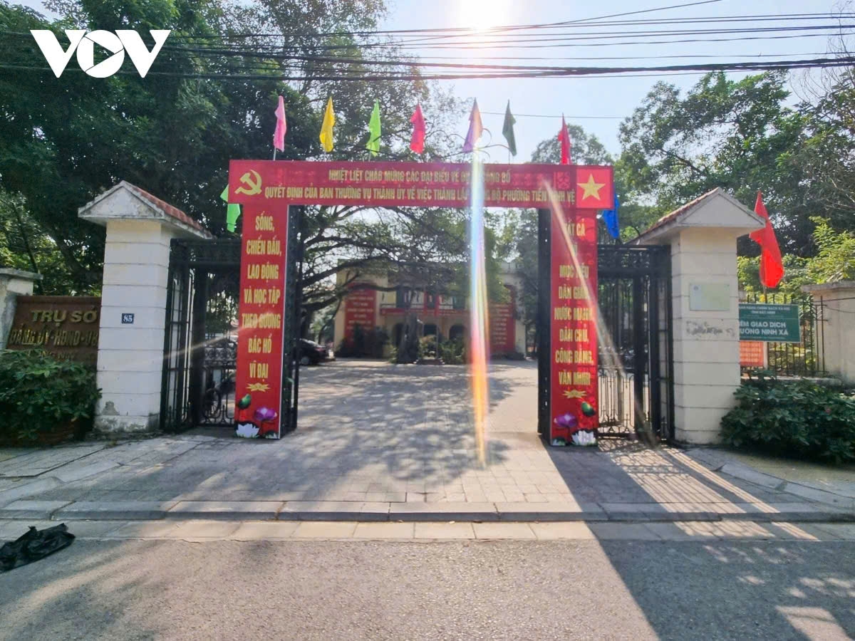 Trụ sở phường Tiền Ninh Vệ sau khi sáp nhập (đặt tại UBND phường Ninh Xá cũ)