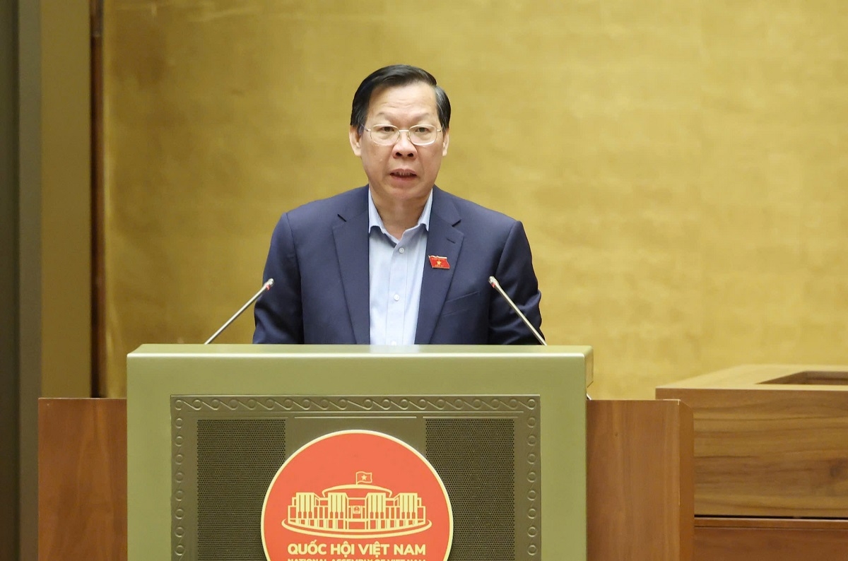 Chủ nhiệm Ủy ban Kinh tế và Tài chính Phan Văn Mãi             Ảnh: Media Quốc hội