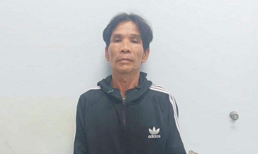 Đối tượng Trần Văn Sơn tại cơ quan Công an