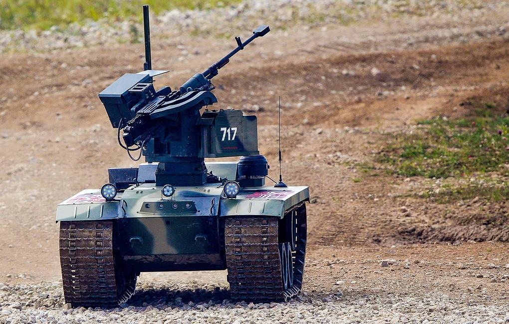 Robot được sử dụng rộng rãi trên chiến trường Ukraine. Ảnh: TASS