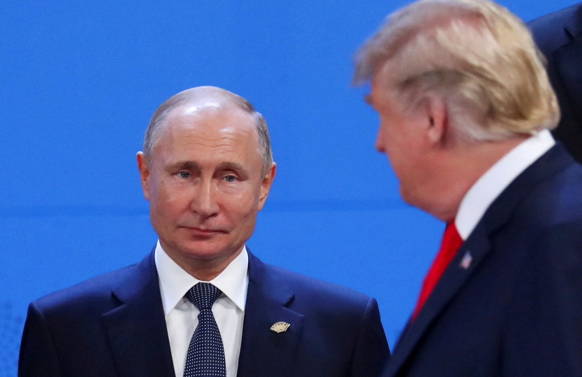 Tổng thống Nga Vladimir Putin và Tổng thống Mỹ Donald Trump. Ảnh: Reuters