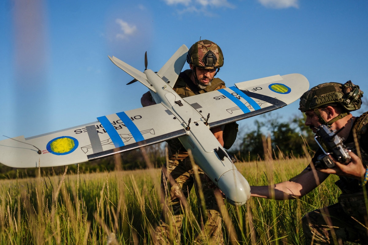 UAV của Ukraine trên tiền tuyến. Ảnh: Reuters