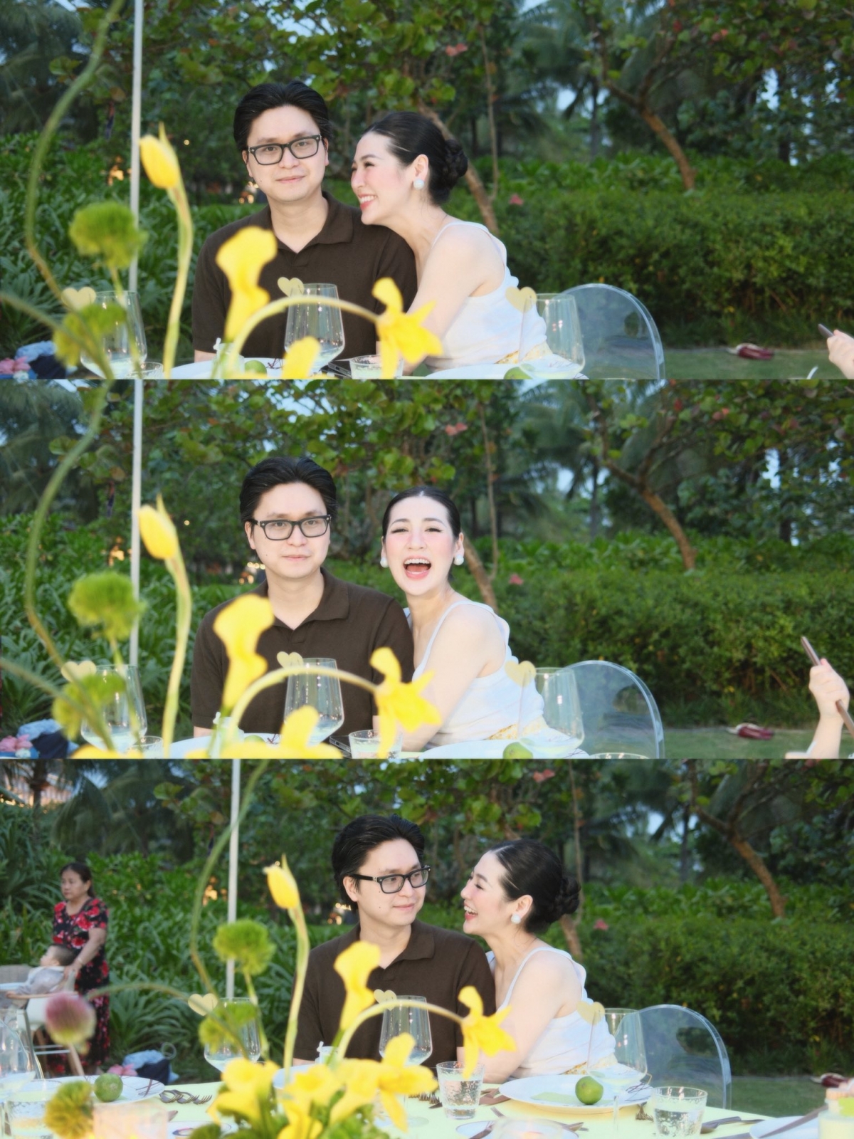 Vừa qua, nhân kỷ niệm 7 năm ngày cưới, Á hậu Tú Anh chia sẻ loạt khoảnh khắc đầm ấm bên ông xã và các con lên trang cá nhân. Trong bộ váy trắng tinh khôi, người đẹp rạng rỡ cười bên chồng - người đàn ông luôn đồng hành với cô trong những năm tháng thanh xuân đẹp đẽ nhất. Không chỉ thế, những tấm hình đời thường còn cho thấy sự gắn bó và yêu thương mà chồng cô dành cho các con, khiến nhiều người ngưỡng mộ.