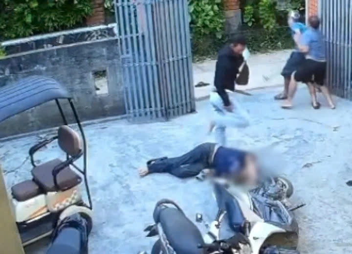 Hiện trường nơi xảy ra vụ án mạng.