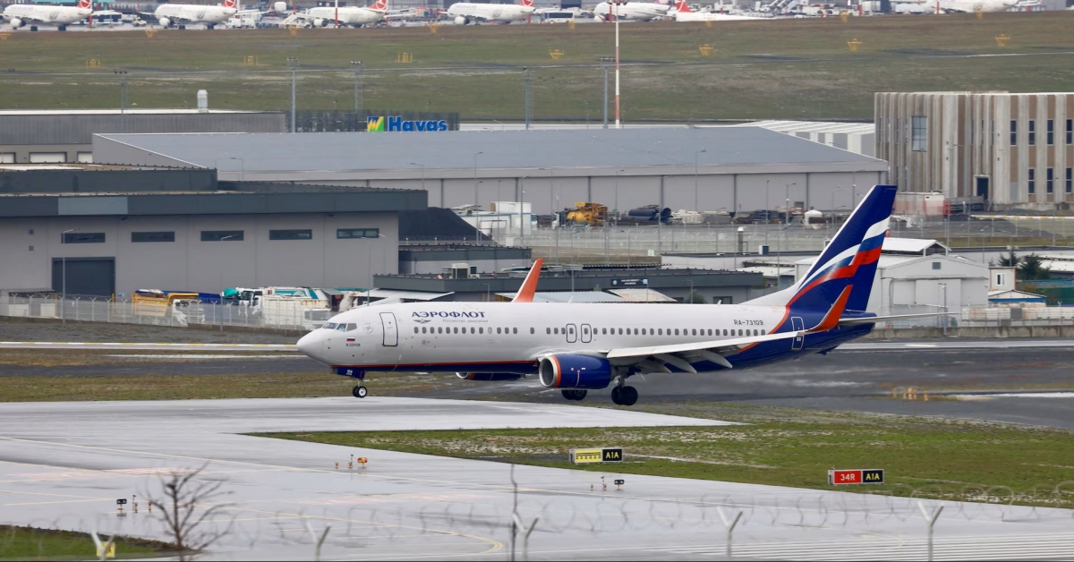 Hơn 50 chuyến bay của hãng hàng không Nga Aeroflot bị hủy (Ảnh: Reuters)