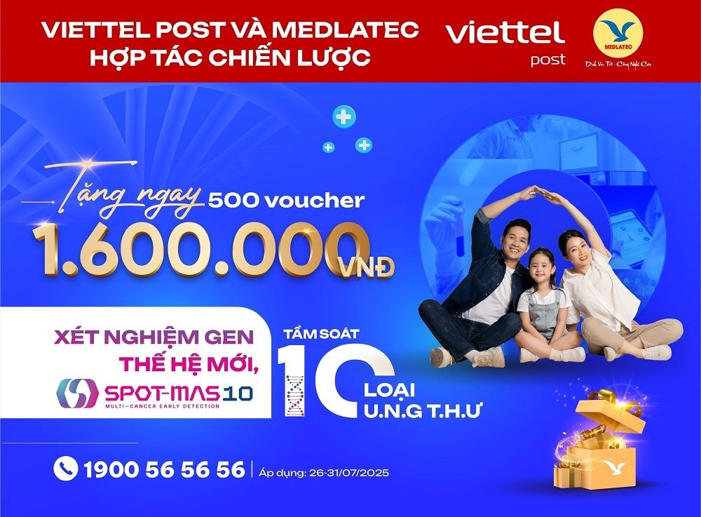 MEDLATEC tặng 1,6 triệu đồng cho toàn bộ khách hàng sử dụng dịch vụ gói xét nghiệm giải trình tự gen ung thư Spot-mas 10 nhân sự thành công của lễ ký kết hai đơn vị