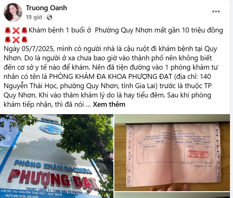 Bài viết trên tài khoản facebook Truong Oanh. Ảnh chụp màn hình