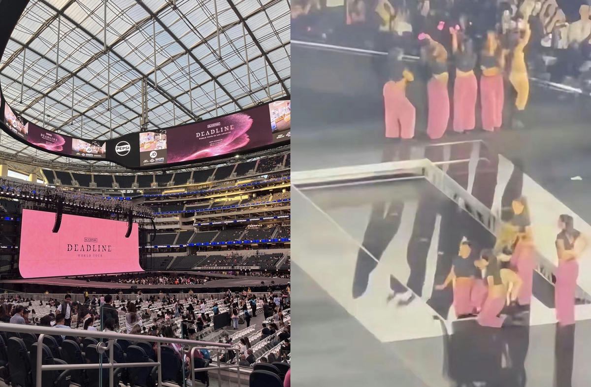 Khoảnh khắc Lisa suýt ngã trên sân khấu