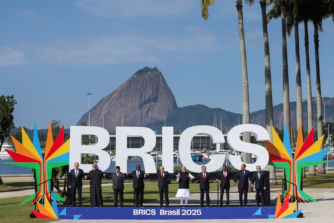 Lãnh đạo các nước thành viên BRICS tại Rio de Janeiro. (Ảnh: Reuters)