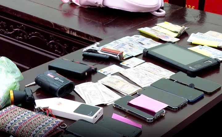 Nhiều tài sản, tang vật được công an thu giữ