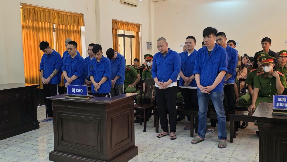 Các bị cáo tại phiên toà