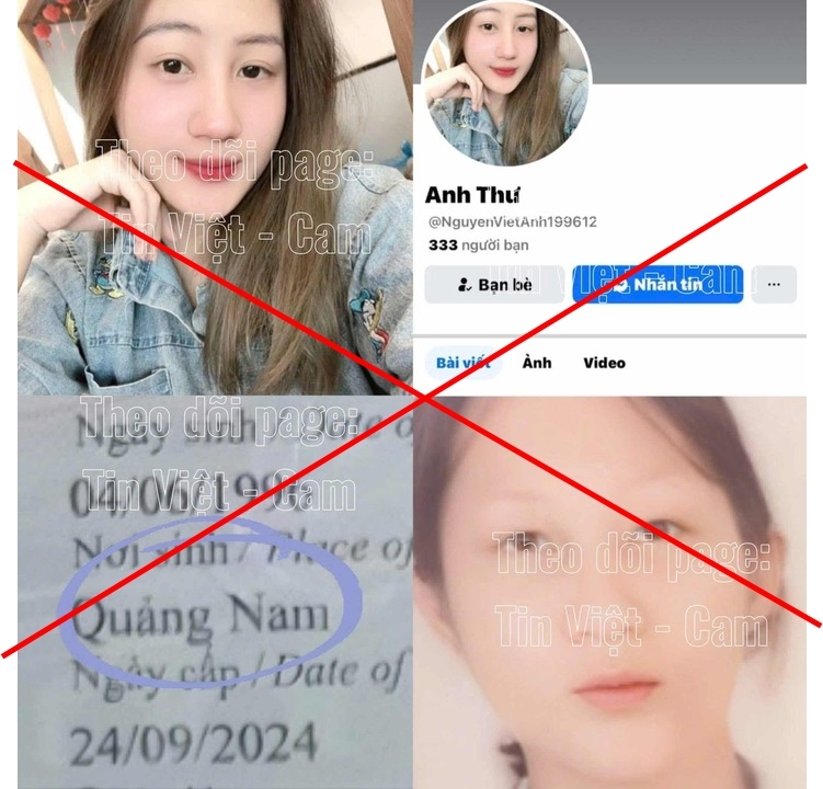 Thông tin trên trang "Tin Việt - Cam" về cô gái tử vong ở Campuchia là bịa đặt.