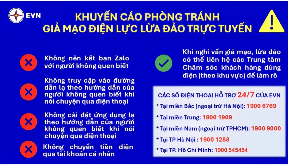 Người dân cần kiểm tra thông tin bằng cách gọi tới tổng đài chăm sóc khách hàng của EVN
