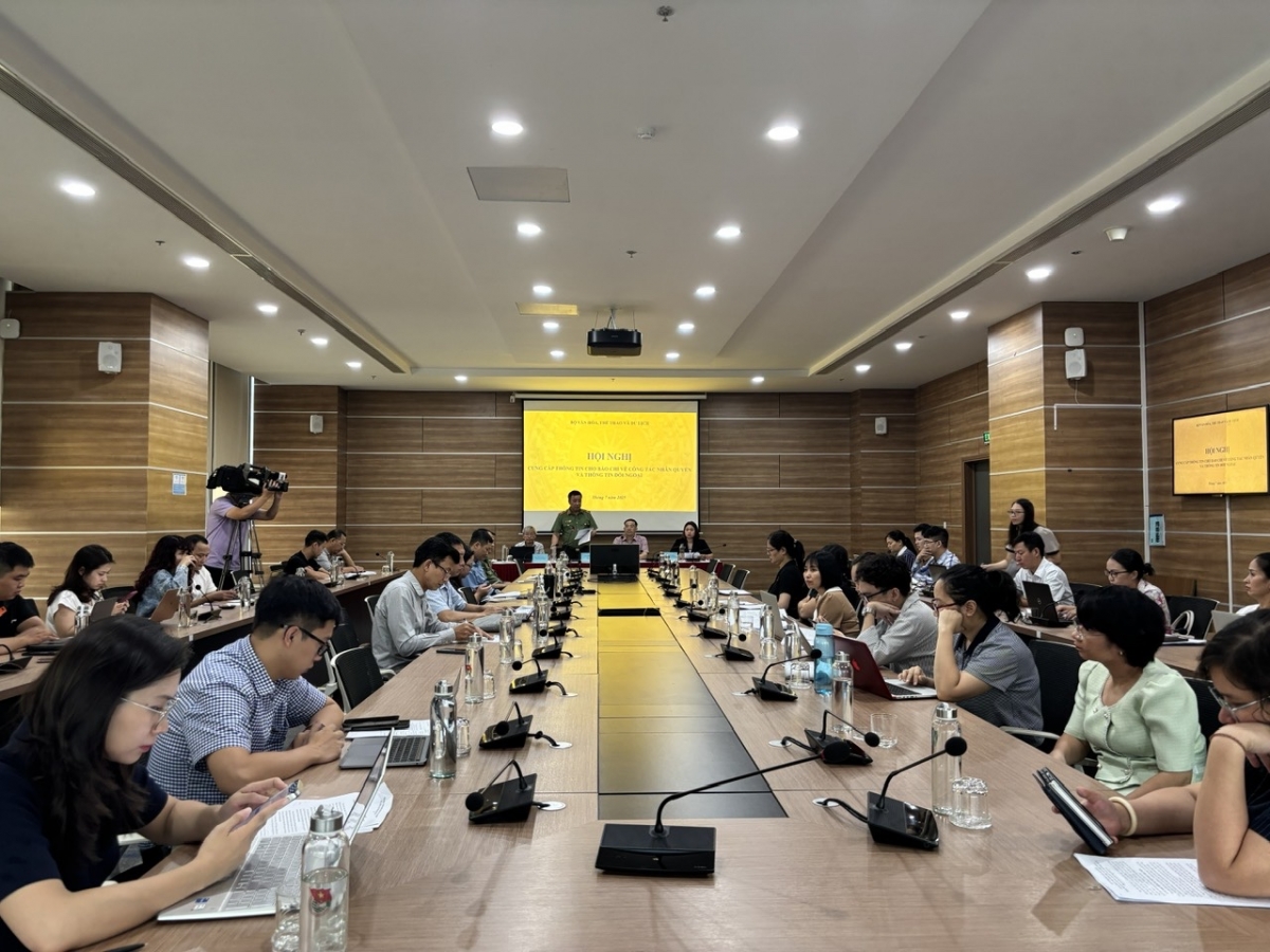 Hội nghị cung cấp thông tin cho báo chí tại Hà Nội ngày 24/7. Ảnh: PV