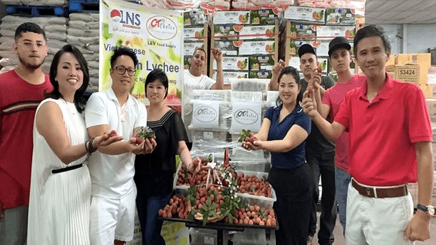 Sản phẩm trái vải tươi được Tập đoàn L&amp;V Food Supply nhập khẩu vào thành phố Houston, Texas (Hoa Kỳ)
Ảnh: Moit