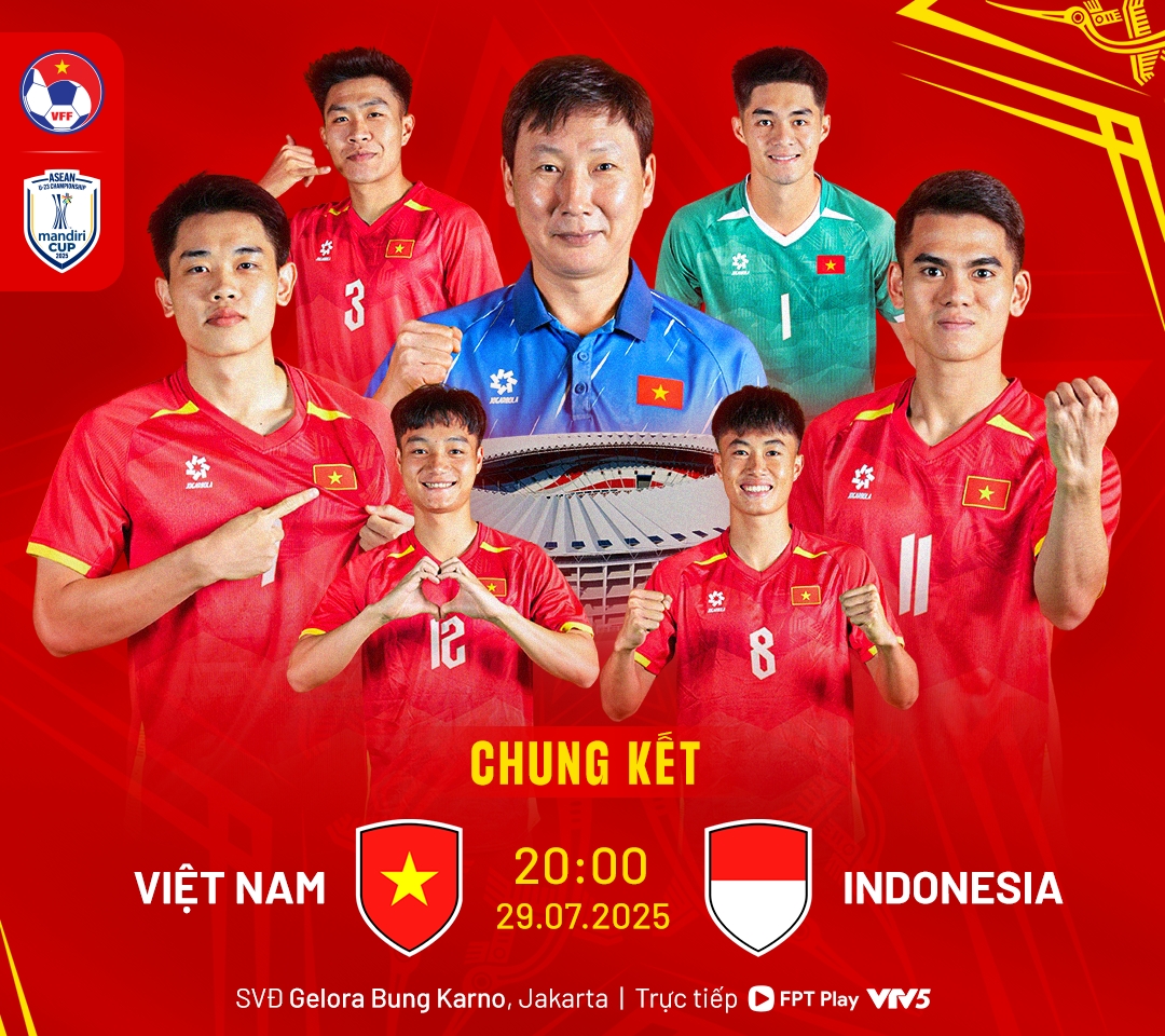 Trận đấu giữa U23 Việt Nam với U23 Indonesia diễn ra vào lúc 20h ngày 29/7.