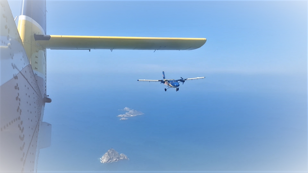 Máy bay DHC-6 bay trinh sát, tuần thám trên biển. (Ảnh: QCHQ)