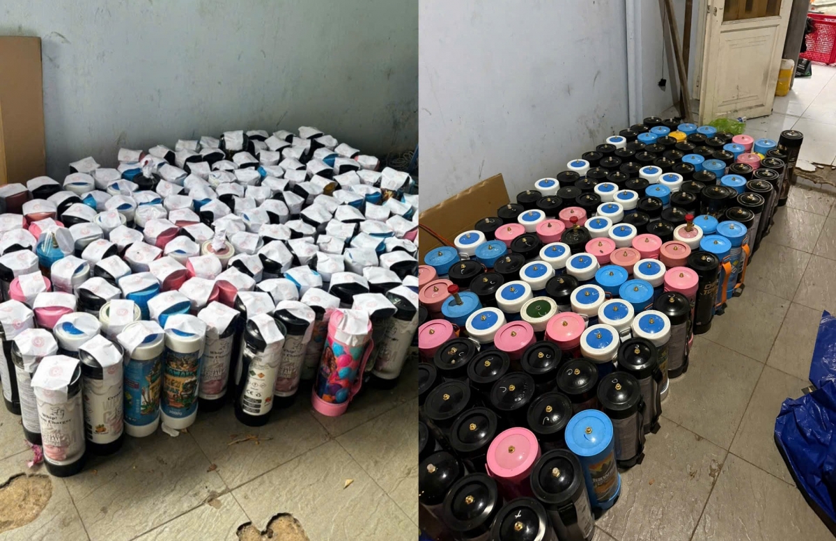 Nhiều tang vật được thu giữ.