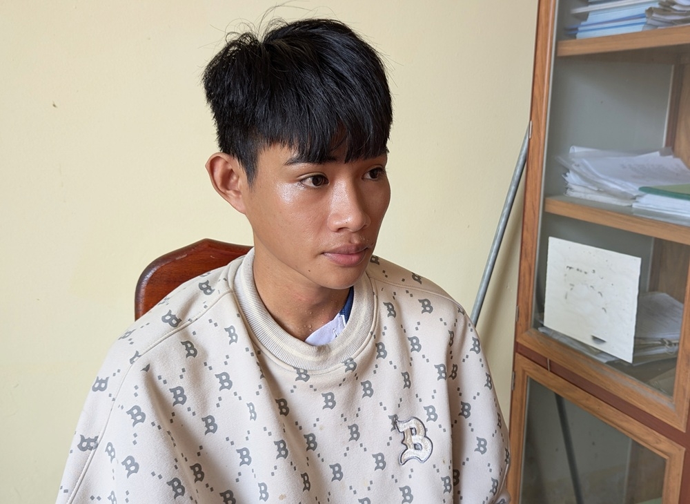 Đối tượng Phạm Duy Thanh tại cơ quan công an