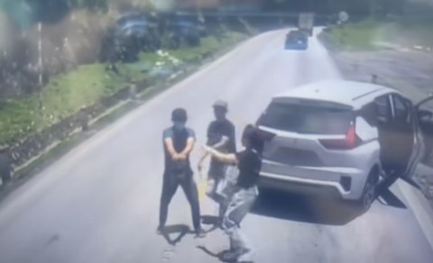 Hình ảnh cắt từ video mạng xã hội. 