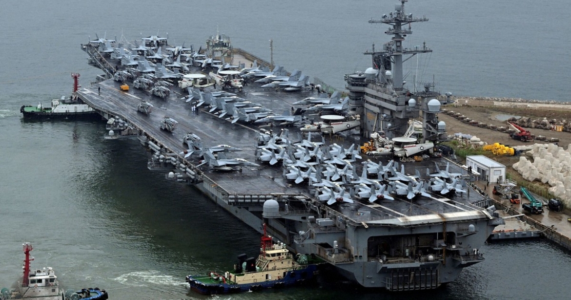 Tàu sân bay USS Theodore Roosevelt của hải quân Mỹ tham gia Freedom Edge 1. Ảnh: Reuters