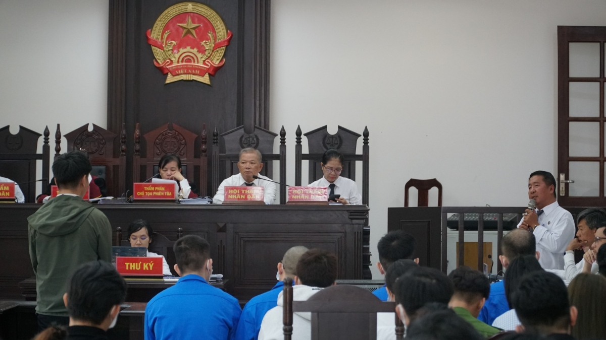 Quang cảnh phiên tòa sơ thẩm (Ảnh: Lê Lâm)