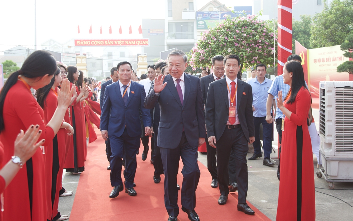 Tổng Bí thư Tô Lâm tới dự Đại hội Đại biểu Đảng bộ xã Nghĩa Trụ lần thứ I, nhiệm kỳ 2025-2030