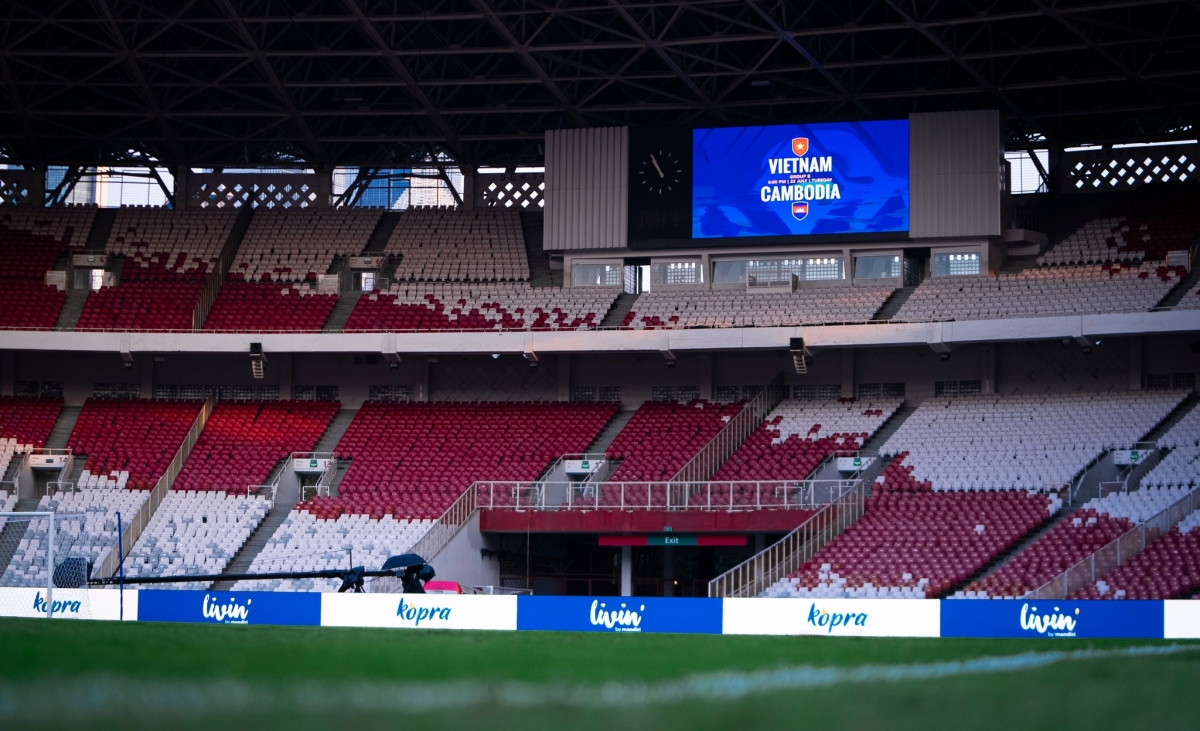 Sân Bung Karno ở Jakarta (Indonesia) đã sẵn sàng cho trận đấu. (Ảnh: FFC). 