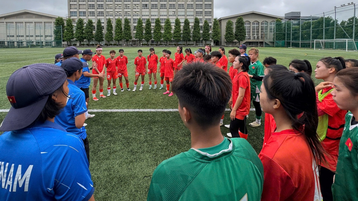 U20 nữ Việt Nam có trận giao hữu thứ hai tại Nhật Bản (Ảnh: VFF)
