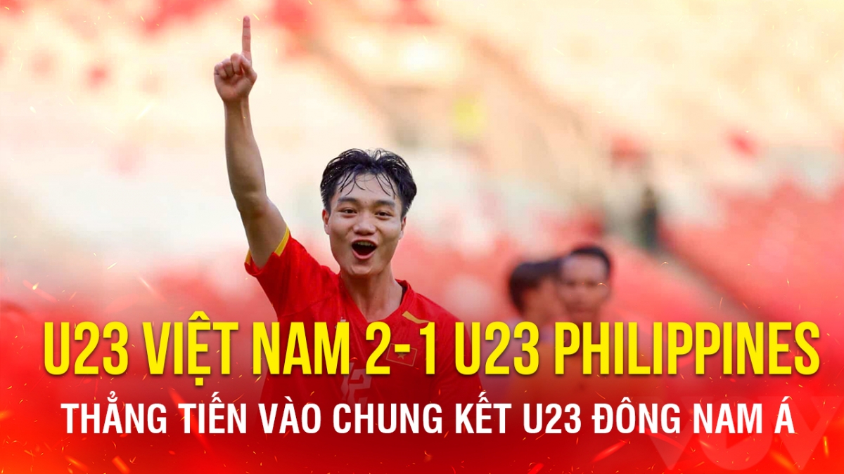 U23 Việt Nam vượt qua U23 Philippines để vào chung kết U23 Đông Nam Á 2025.