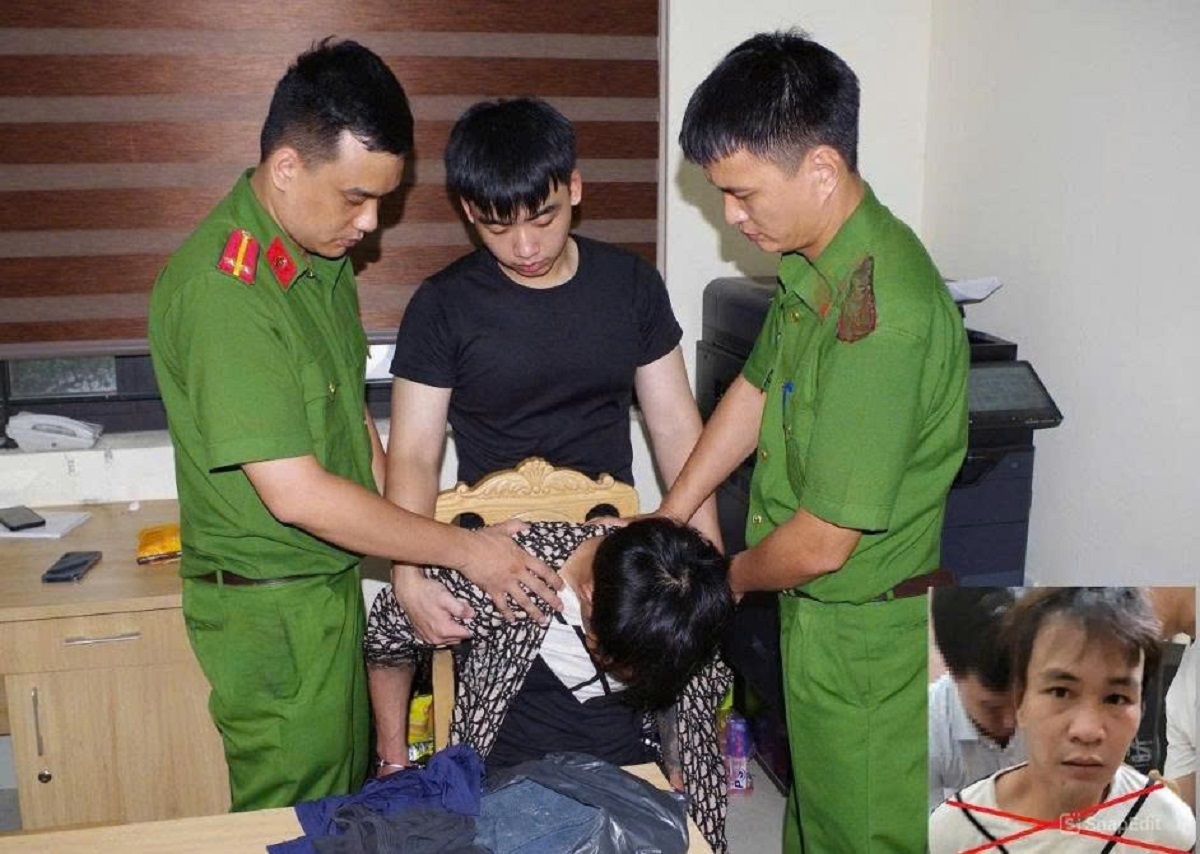 Đối tượng Vũ Văn Chuẩn bị tạm giữ tại cơ quan công an