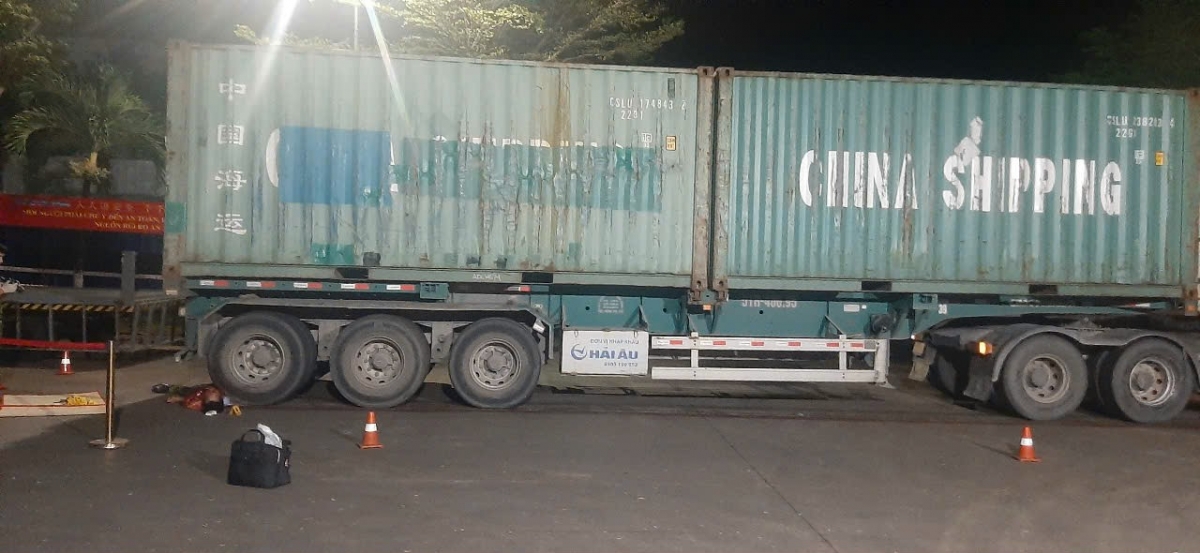 Chiếc xe container có liên quan đến vụ tai nạn chết người