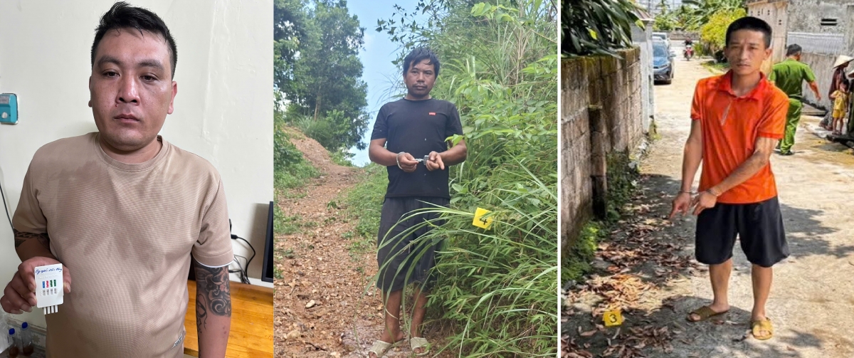 Đối tượng Nguyễn Văn Đông, Trần Văn Nghĩa, Lê Văn Quân (từ trái sang)