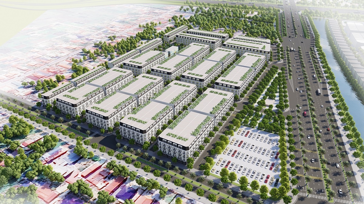 Phối cảnh khu tái định cư dự án đường sắt Lào Cai – Hà Nội – Hải Phòng, một trong các công trình trọng điểm của Hải Phòng sẽ được khởi công kỷ niệm 80 năm Cách mạng Tháng Tám và Quốc khánh 2/9. 