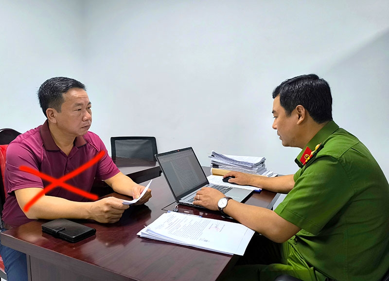 Cơ quan Công an làm việc với đối tượng Nguyễn Văn San