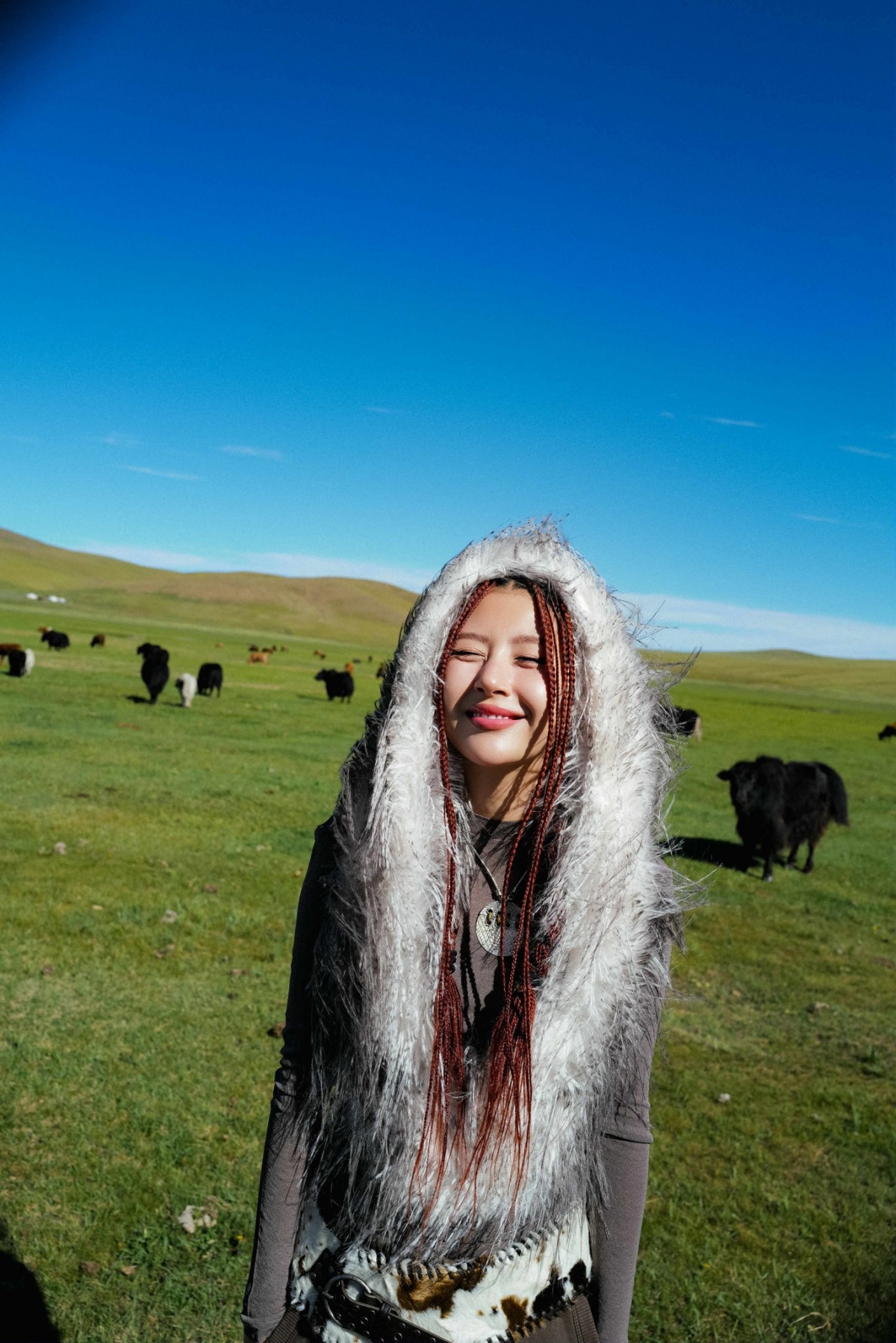 Quỳnh Anh Shyn tận hưởng khoảng thời gian ở Mông Cổ. (Nguồn: FBNV)