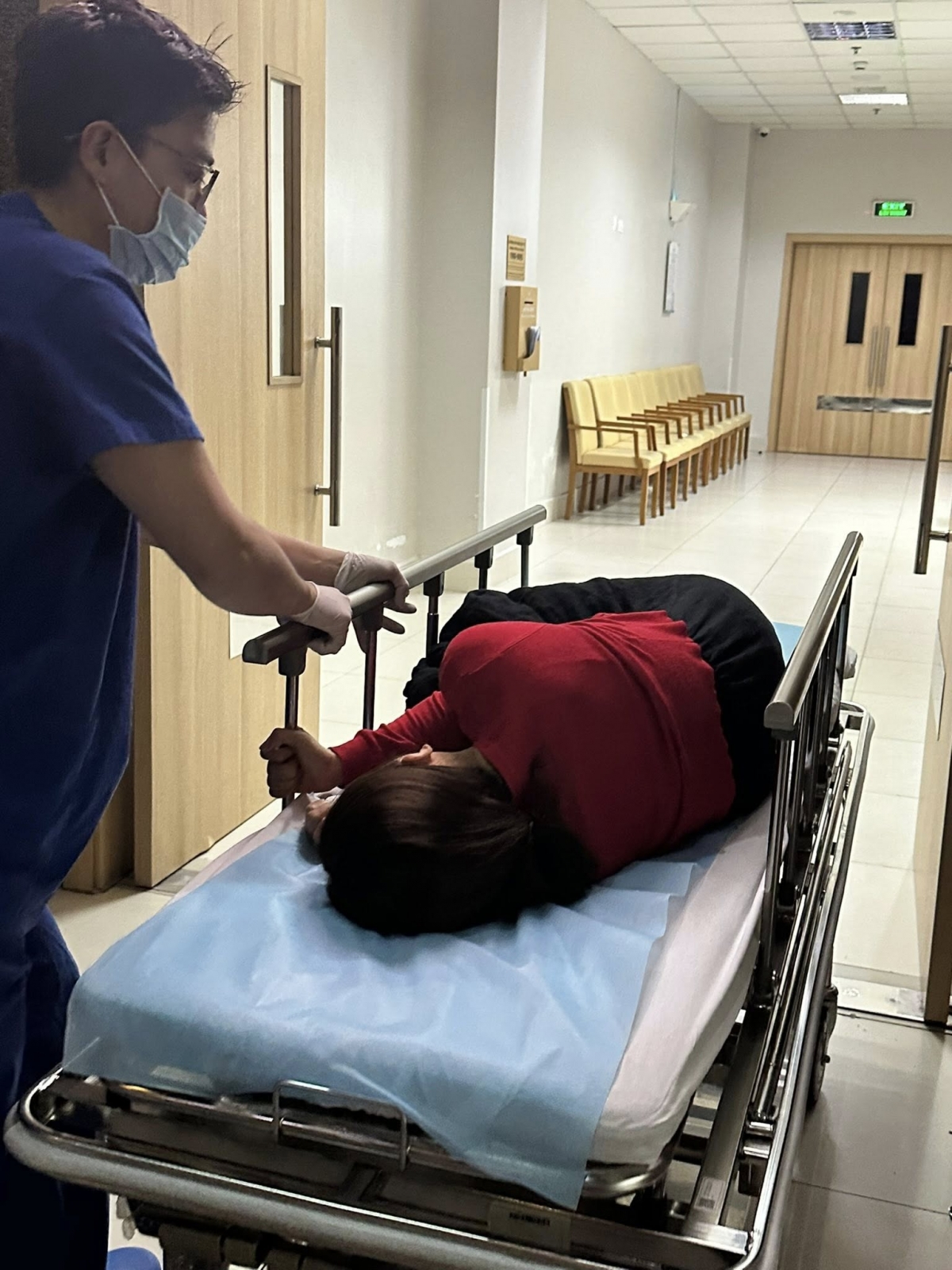 Hình ảnh của Lan Phương trong bệnh viện. (Ảnh: FBNV)