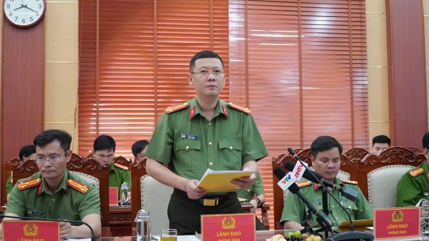 Trung tá Hoàng Tùng, Trưởng phòng An ninh kinh tế Công an Phú Thọ. Ảnh: Xuân Nguyễn.