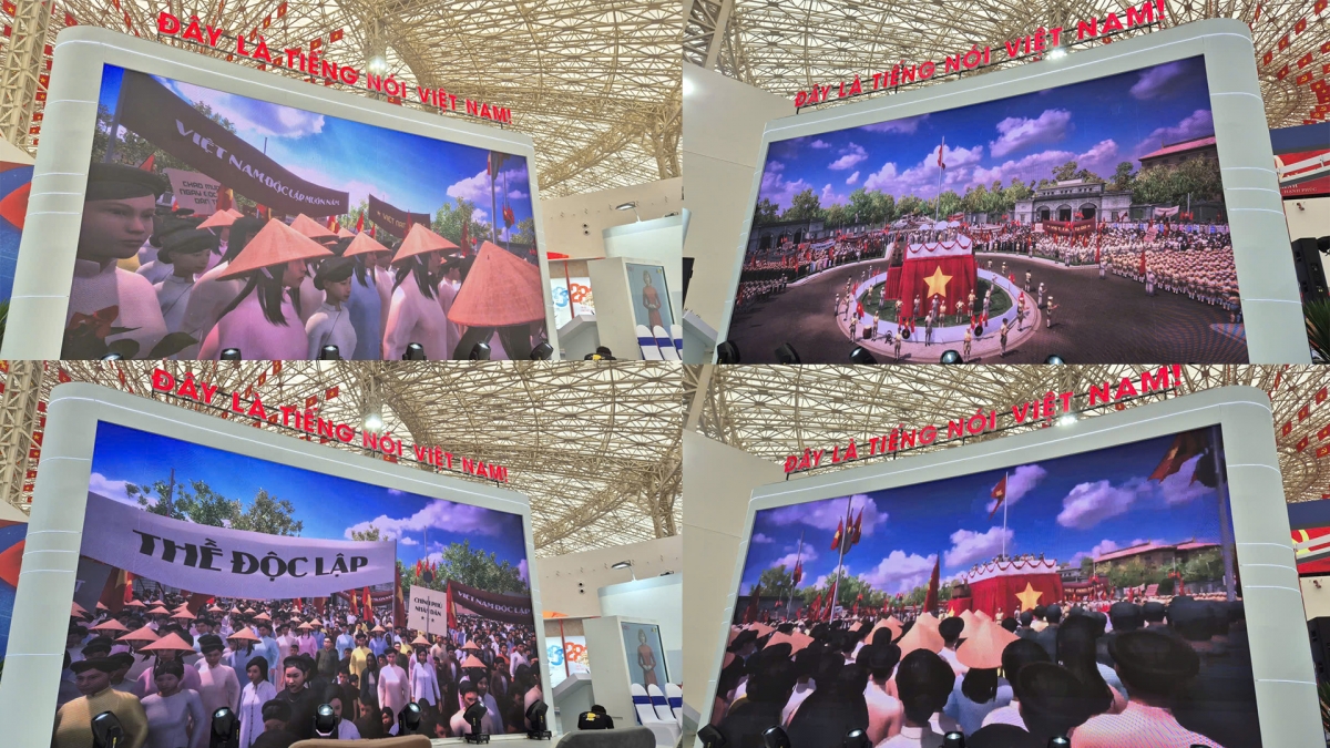 Điểm nhấn của triển lãm là sự hòa quyện giữa hiện vật quý giá và công nghệ tương tác hiện đại: Màn hình LED tái hiện bản đồ phát sóng toàn cầu; Khu trải nghiệm âm thanh với 12 dấu mốc lịch sử quan trọng; Sân khấu giao lưu nơi khán giả có thể thử làm phát thanh viên và trò chuyện với các phát thanh viên nổi tiếng của VOV. Đặc biệt, trải nghiệm thực tế ảo (VR) “Trở về thời khắc thiêng liêng” cho phép công chúng "xuyên không" về ngày 2/9/1945, hóa thân thành nhân chứng lắng nghe Chủ tịch Hồ Chí Minh đọc Tuyên ngôn Độc lập tại Quảng trường Ba Đình năm 1945 được phục dựng tỉ mỉ bằng công nghệ đồ họa 3D.