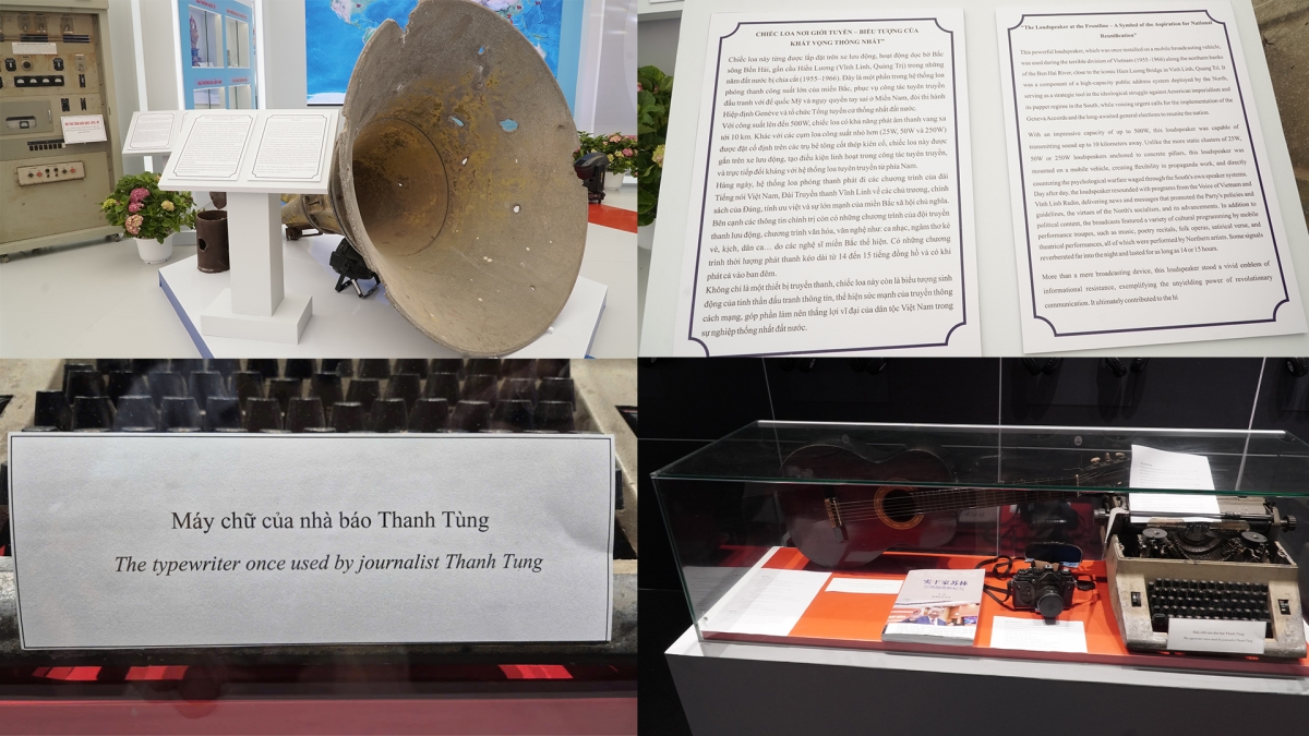 Triển lãm VOV đưa công chúng vào một hành trình lịch sử đầy cảm xúc qua 4 gian trưng bày chính, mỗi gian là một "trạm dừng cảm xúc" độc đáo: Trạm dừng đầu tiên: “Cất tiếng nói cùng dân tộc”; Khách tham quan được chào đón bằng Holobox hiện đại. Điểm nhấn là chiếc loa phóng thanh 500W từng phát đi những thông điệp tuyên truyền trong những cuộc đấu tranh "bằng âm thanh" đầy cam go tại cầu Hiền Lương, sông Bến Hải, vĩ tuyến 17.