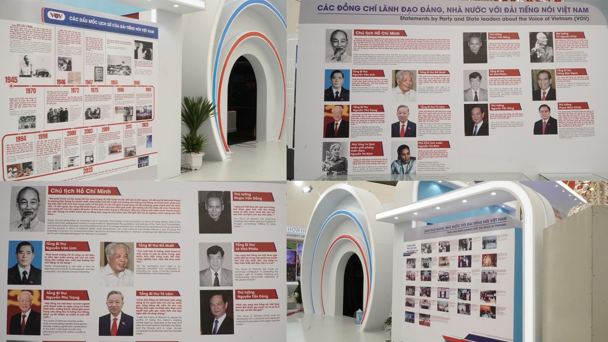 Bức tường trung tâm với hình ảnh Chủ tịch Hồ Chí Minh cùng lời căn dặn "Phải giữ bằng được tiếng nói của Đảng, Chính phủ và nhân dân trong mọi tình huống". Khu vực này tái hiện ký ức lịch sử, khẳng định vai trò tiên phong của Đài Tiếng nói Việt Nam trong sự nghiệp cách mạng và truyền thông.